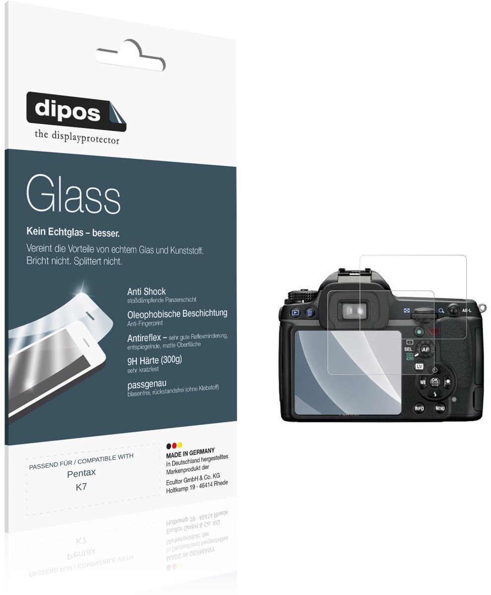 dipos – 2x Matte Pantserfolie geschikt voor Pentax K7 | 9H Screenprotector