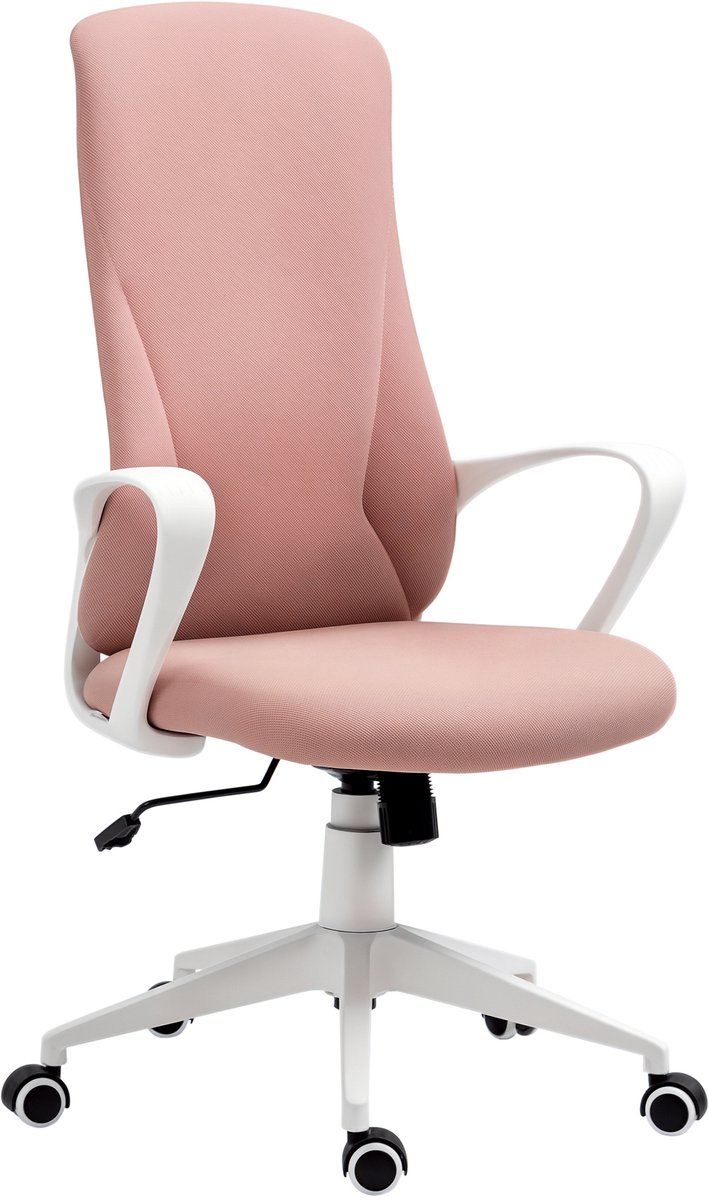 Bureaustoel Ergonomisch & Gevoerd - Verstelbare hoogte - Schommel - Ergonomisch ontwerp - Gevoerd - Roze