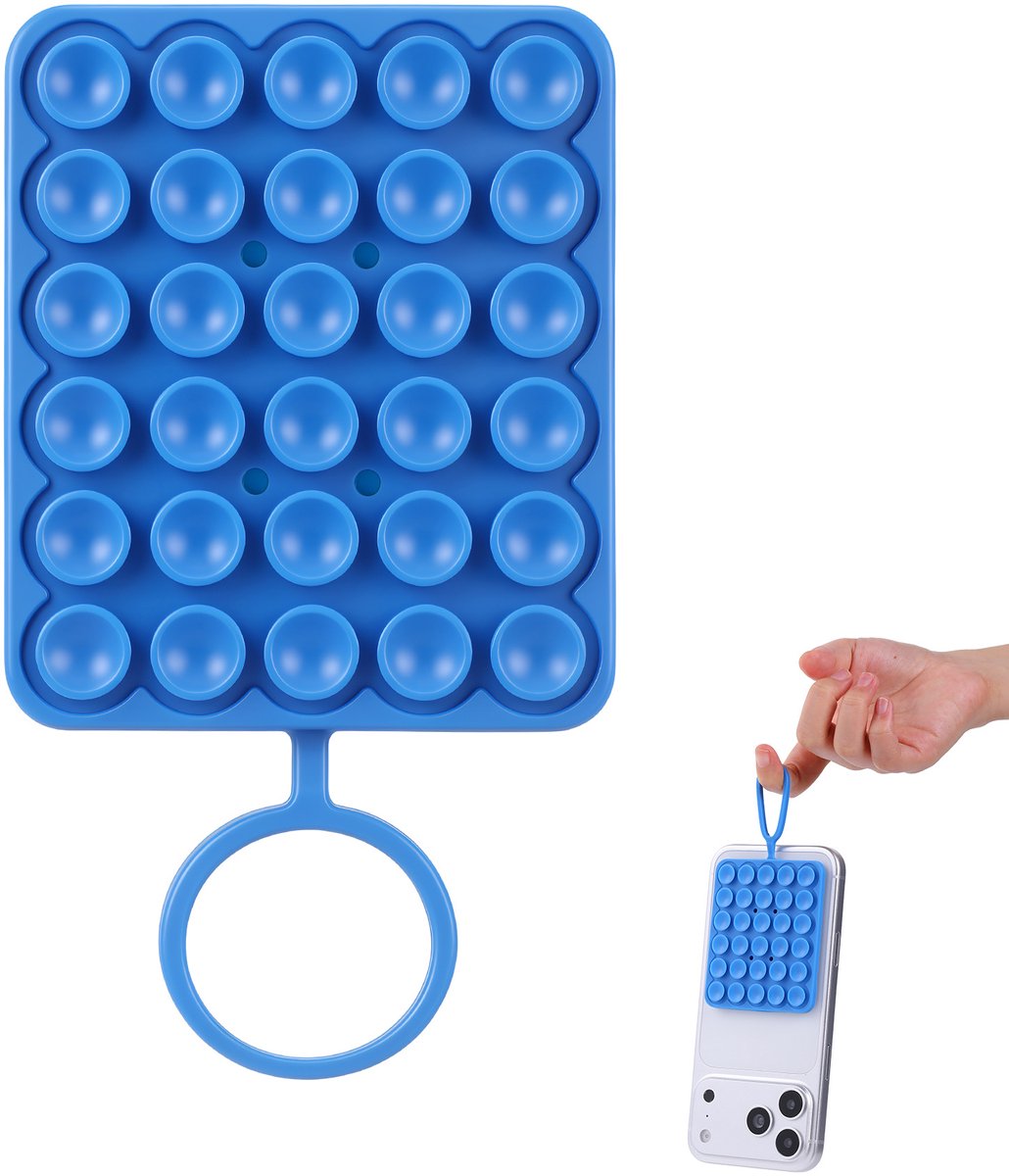Ntech Siliconen Telefoonhouder met Zuignap – Donker Blauw Handsfree Telefoonhoesje – Geschikt voor iPhone 18Pro / 18 Por Max /17/16/15, Samsung Galaxy S26/S25/S24 & Meer – iPhone & Android