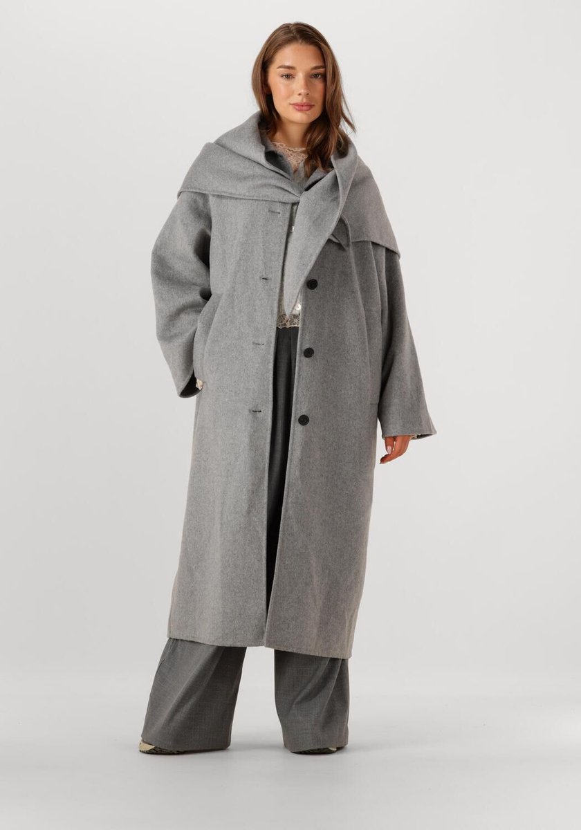 EDITED Alea Wool Coat Jassen Dames - Winterjas - Grijs - Maat 40