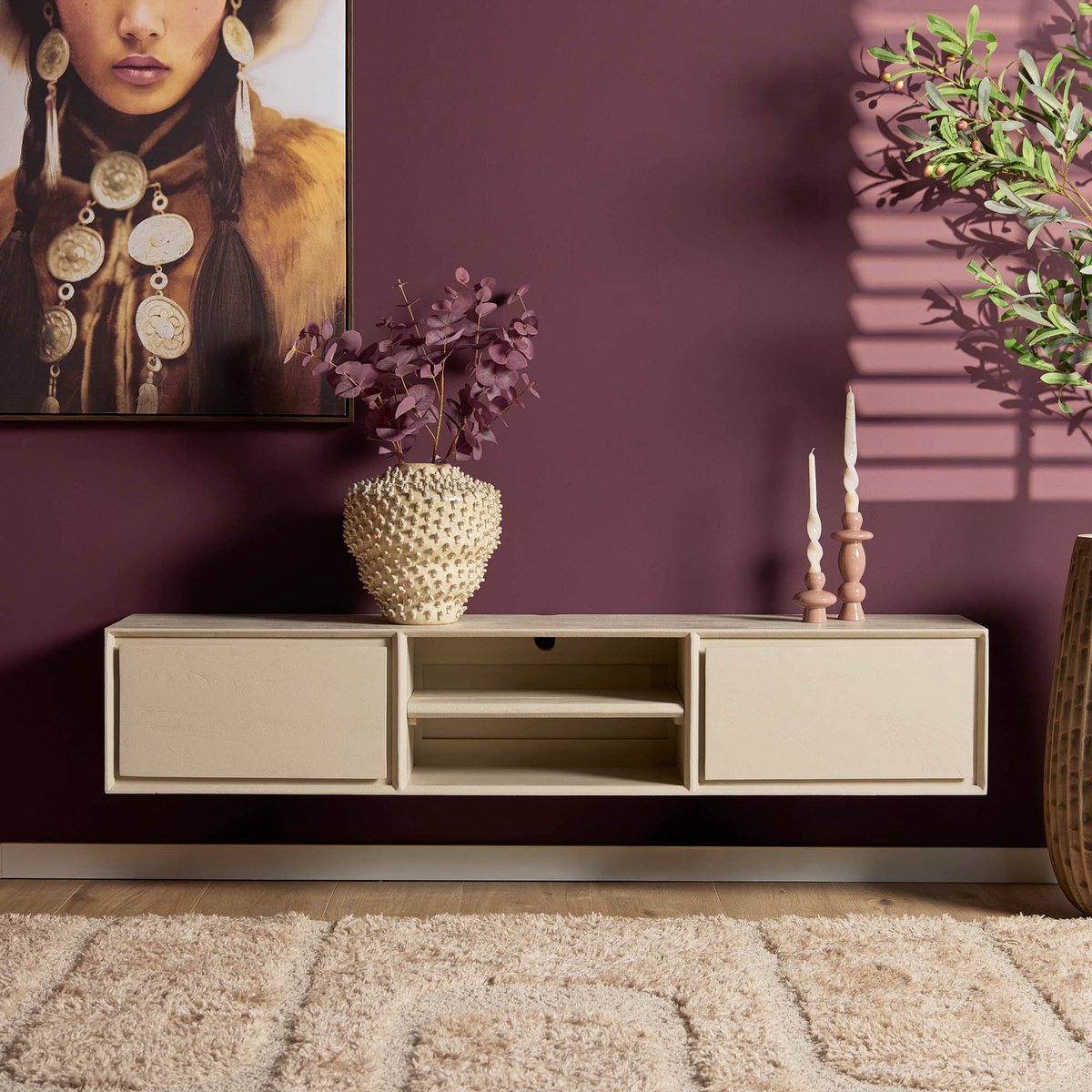 Starfurn Zwevend tv meubel Ambiance Sand | 160 cm
