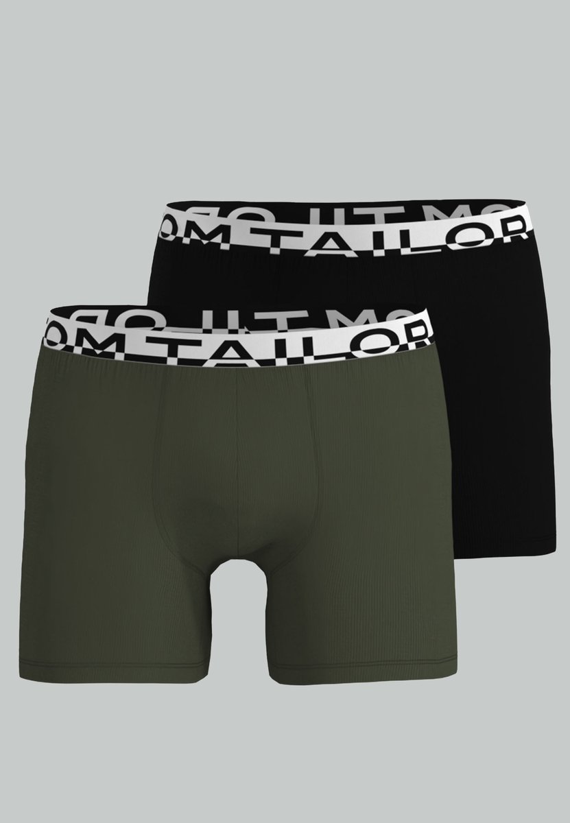 TOM TAILOR Kentucky Heren Long Boxer - 2-Pack - Groen