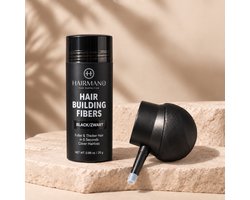 HAIRMANO Hair Building Fibers Zwart 25g + Applicator – Haarvezels voor Dun Haar – Hair Fibers – Black