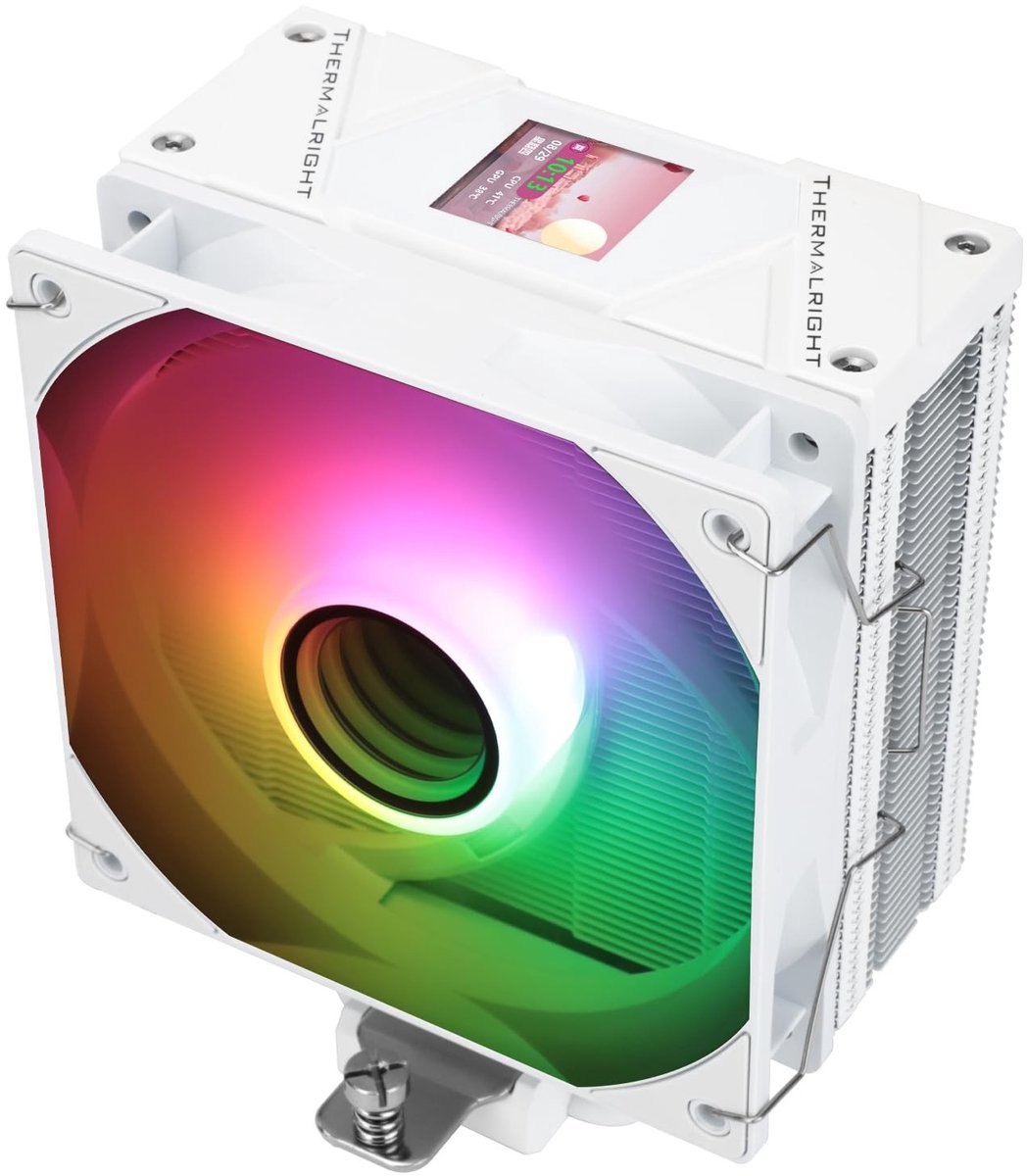 Koeler - Wit - 120 x 73 x 154 mm - Met 1,54 inch IPS LCD-scherm - Voor Intel en AMD