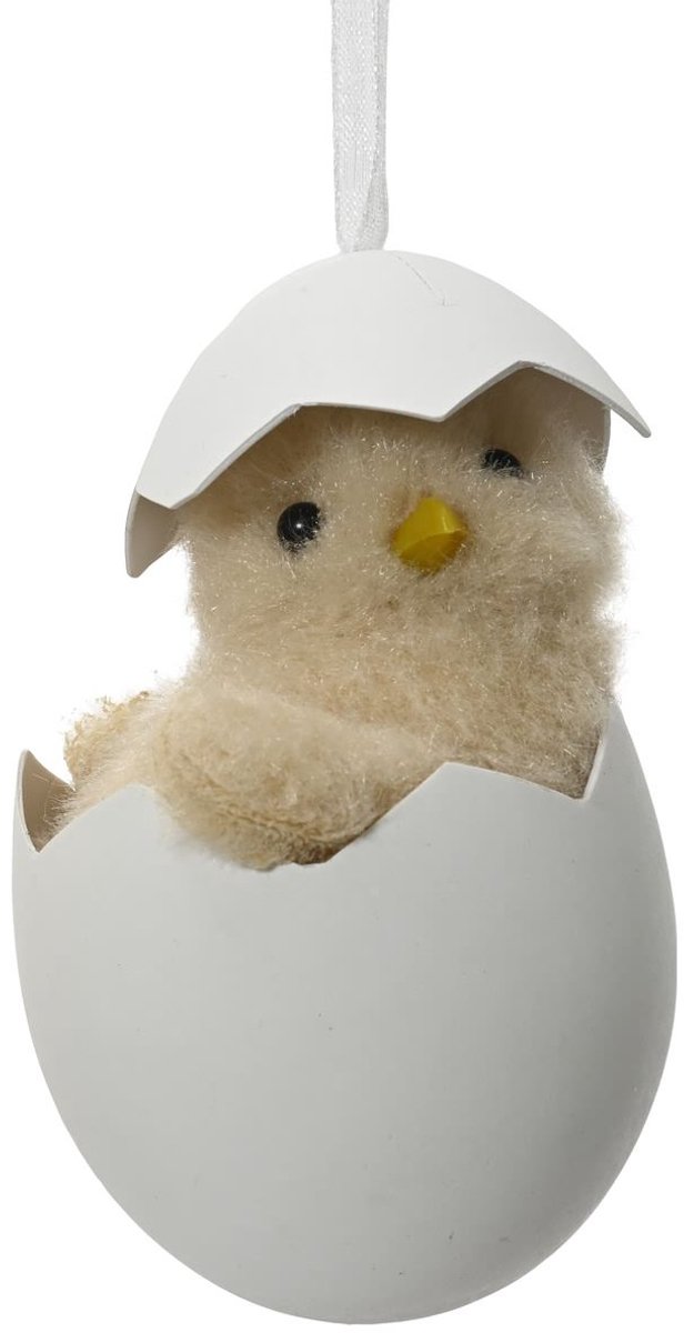Kaemingk paaskuiken uit het ei beige 5 cm 8 cm