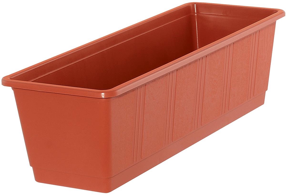 Geli Balkonbak STANDARD Terracotta Houtstructuur 50 cm - Kunststof