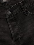 Zwarte Jack & Jones spijkerbroek met merkknoop en label in de taille.