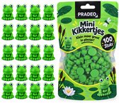Pradeo - Miniatuur Kikkertjes - 100 Stuks - Mini - Beeldjes - Hars - Groen - Kikkertjes - Kikkers - Social Media / Instagram / TikTok Trend - Decoratie - Landschap - DIY
