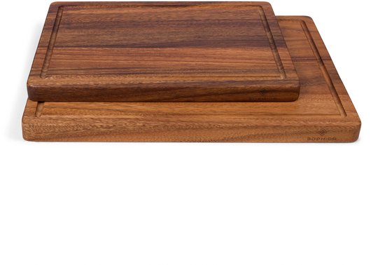 SOPHIOR Houten Snijplankenset Walnoot - 35x25 en 42x30 cm - Met Sapgeul en Handvaten — cadeau in Kookcadeaus - foto 7