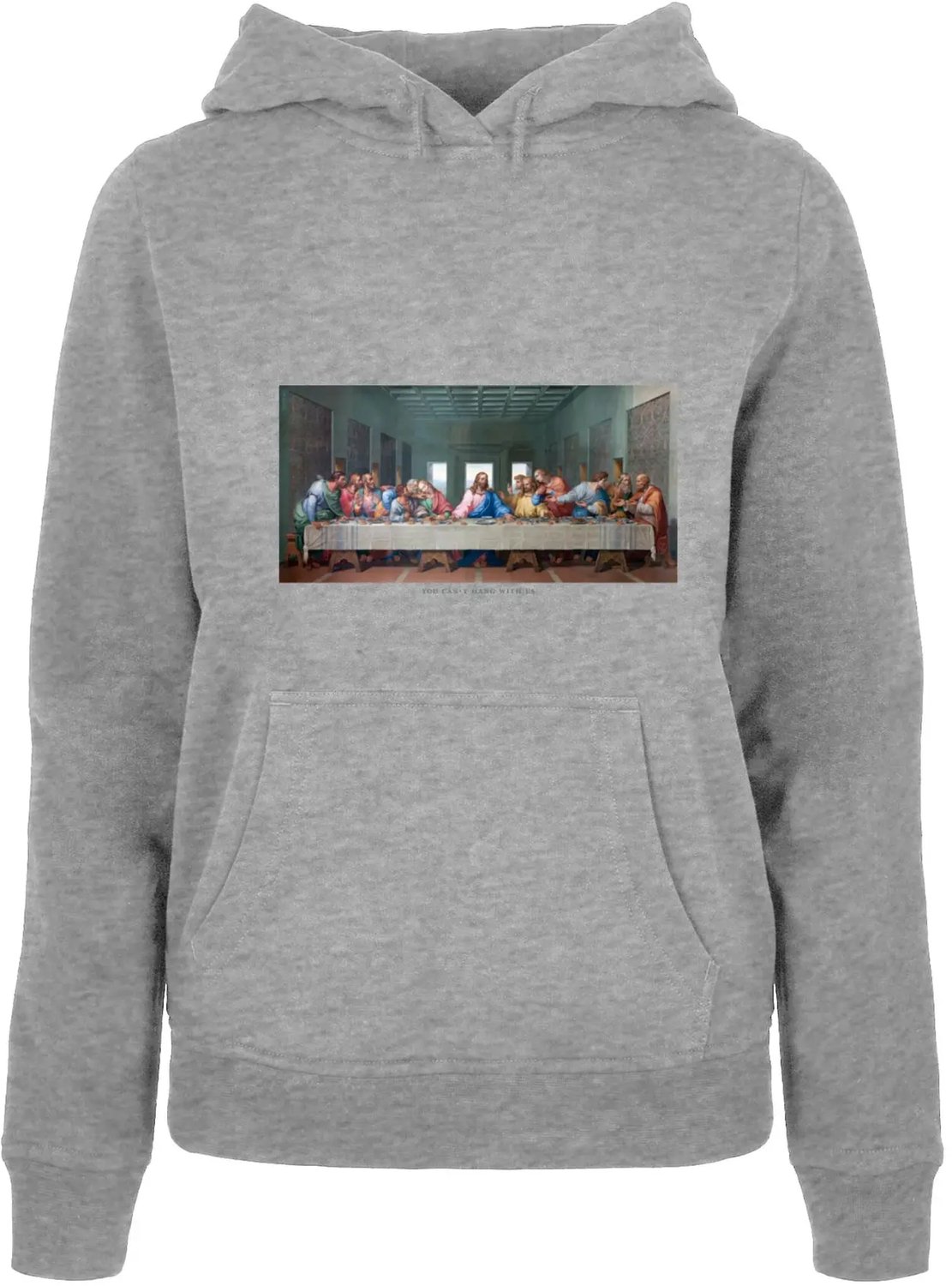Dames Hoodie Mister Tee Can’t Hang With Us Basic Heidegrijs