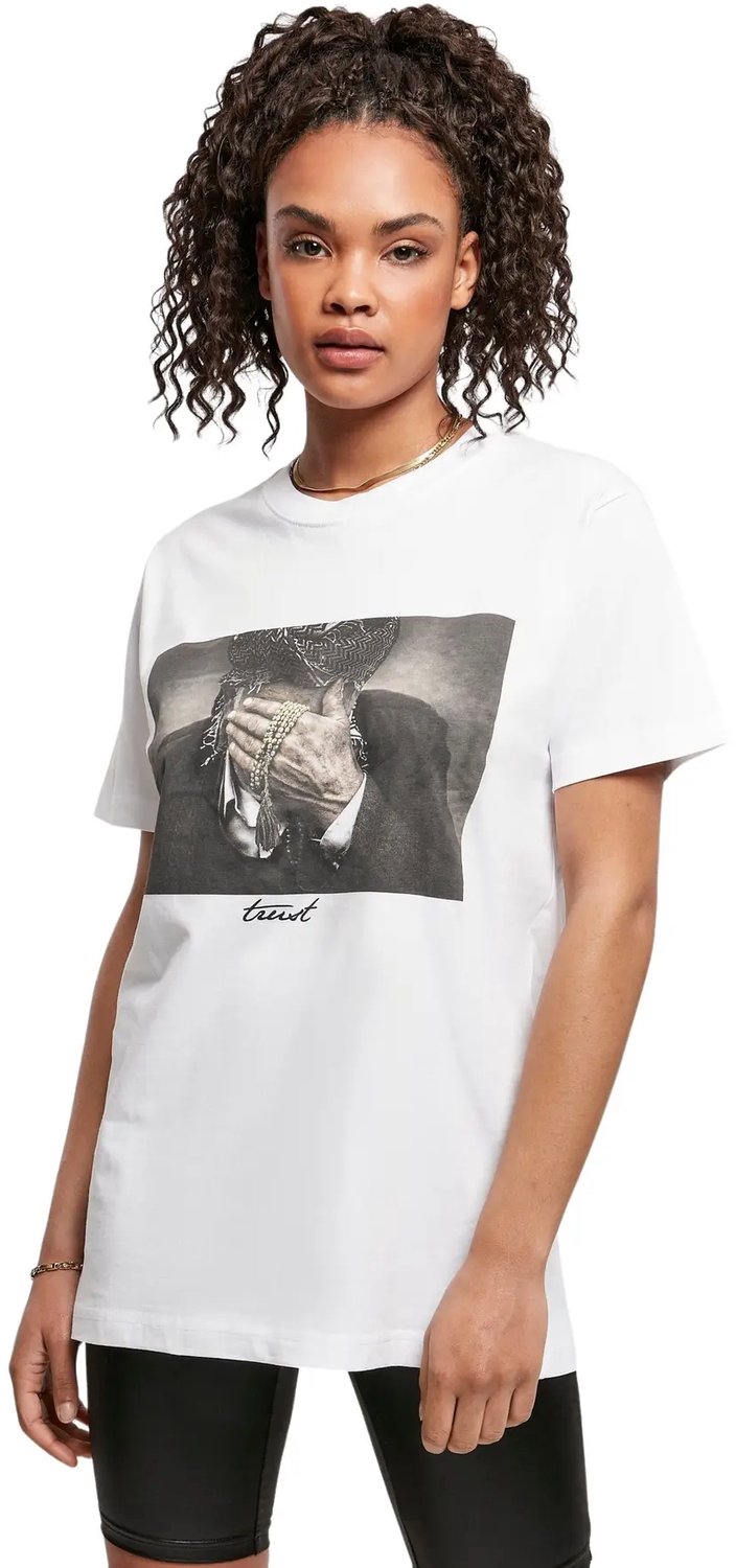 Dames-T-shirt grote Mister Tee Trust Wit