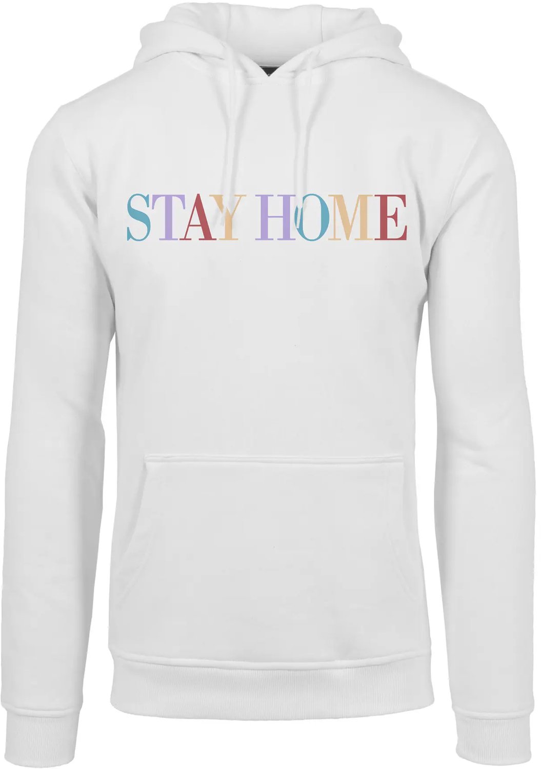 Sweatshirt Mister Tee unisex stay home wording Wit
