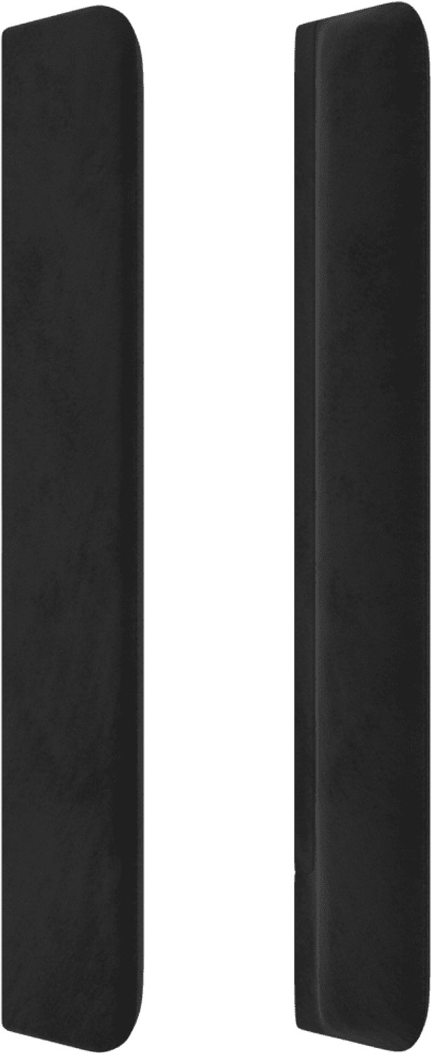 vidaXL Kingsize boxspring met matras - 180 x 200 cm - fluweel - zwart - Inclusief textielbeschermer 500 ml