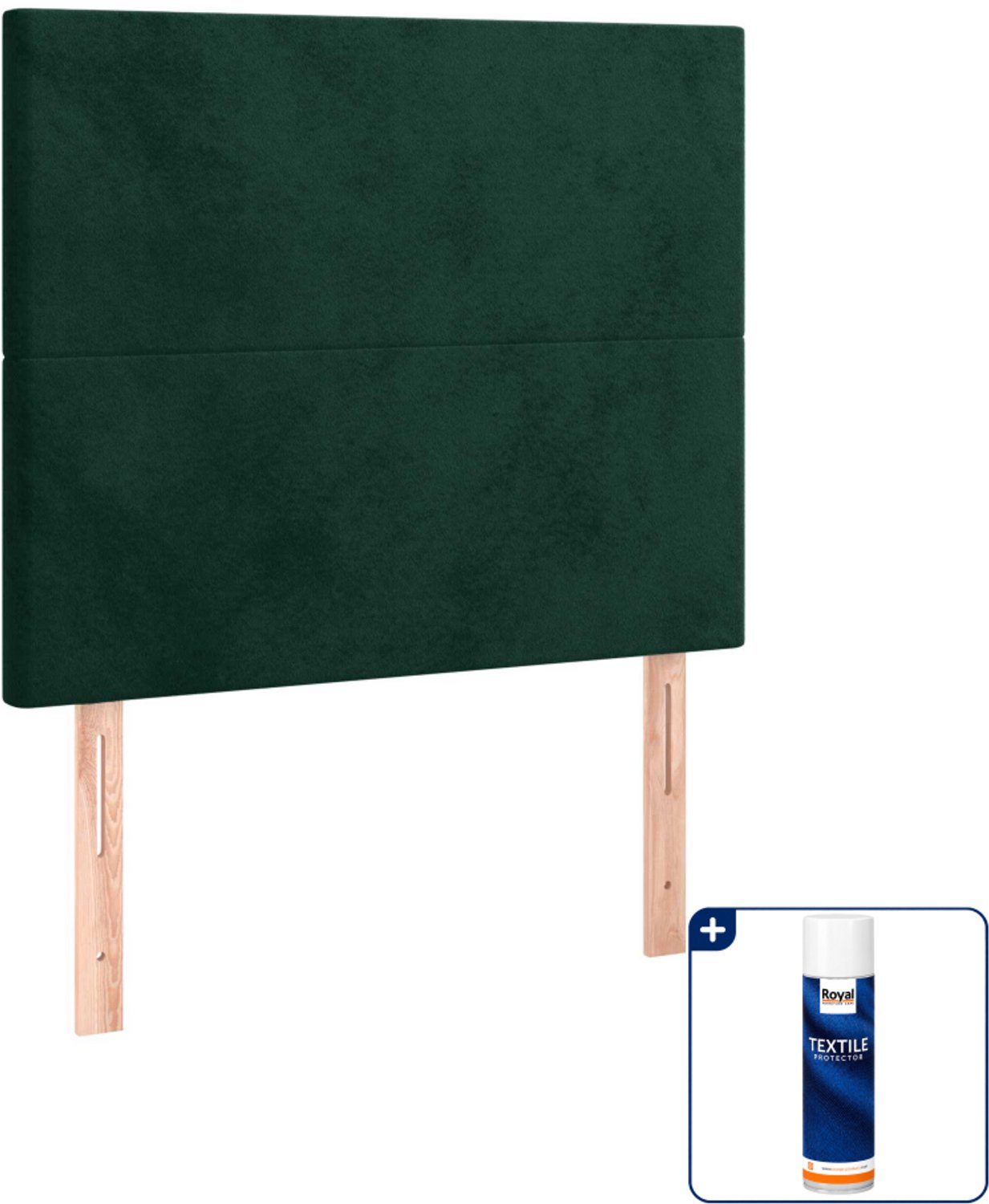 vidaXL bedframe - 120 x 190 cm - fluweel - donkergroen - Inclusief textielbeschermer 500 ml Bruin