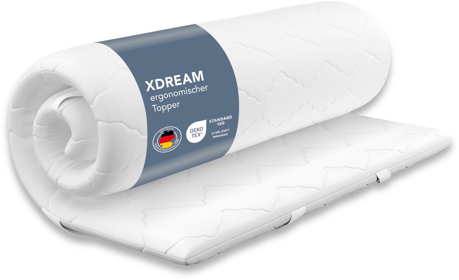 Xdream Ergonomische Comfort Schuim Topper | 90 x 200 | Voor alle matrassen | XDREAM Pure Matras Topper wit