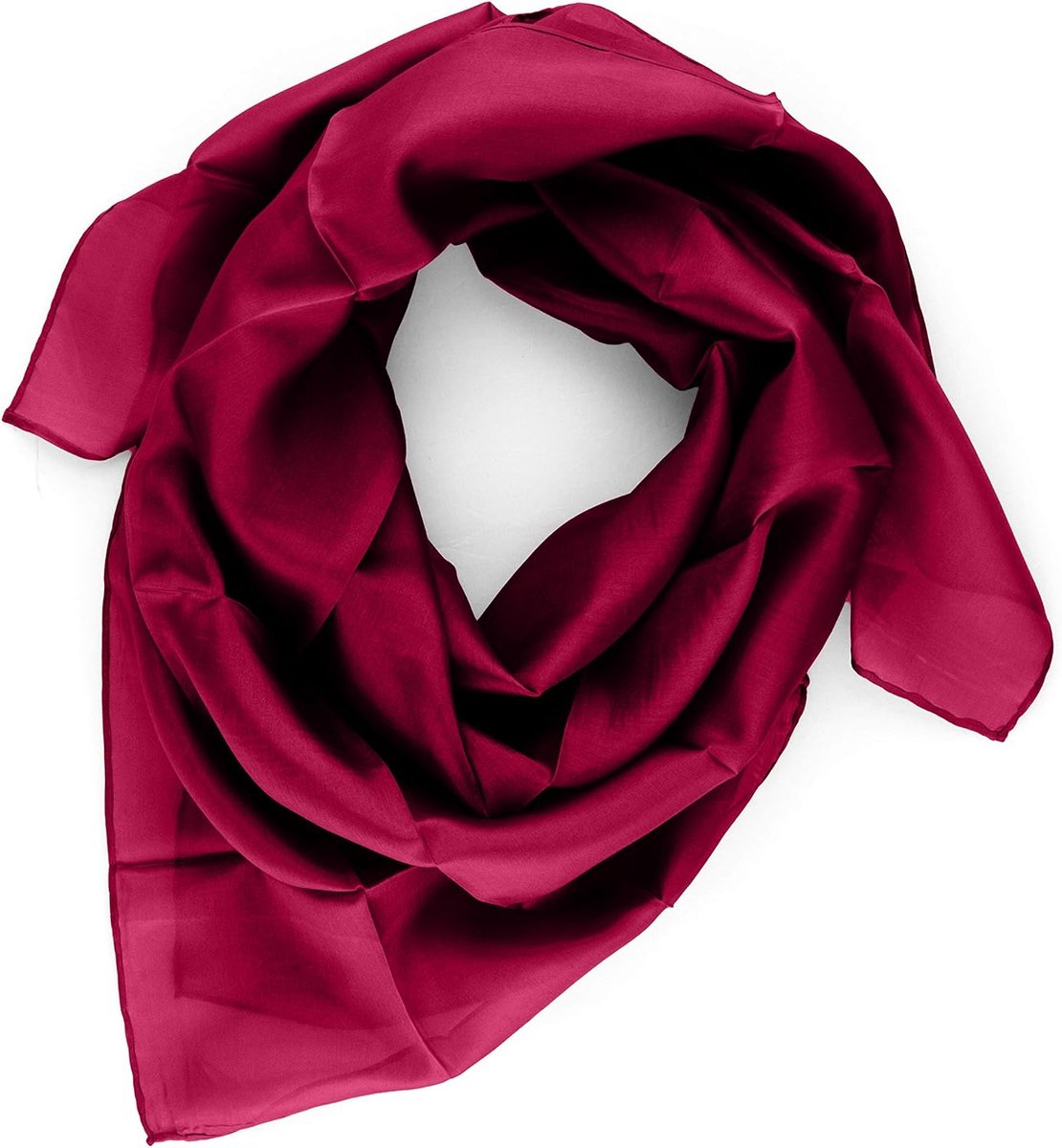 Doek halsdoek doek rood wijnrood donkerrood zijde 90x90cm