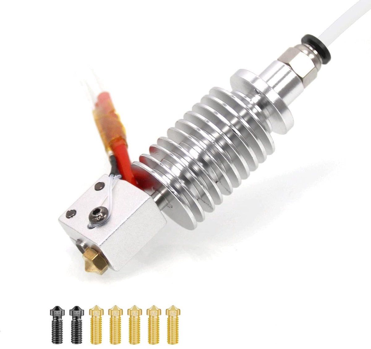 Max/Kobra Plus/Vyper Hotend Hotend 24V V5 J-Head met 7 stuks vulkaanmondstuk voor Anycubic Vyper/Kobra Max/Kobra Plus Hotend 3D-printeraccessoires, upgrades