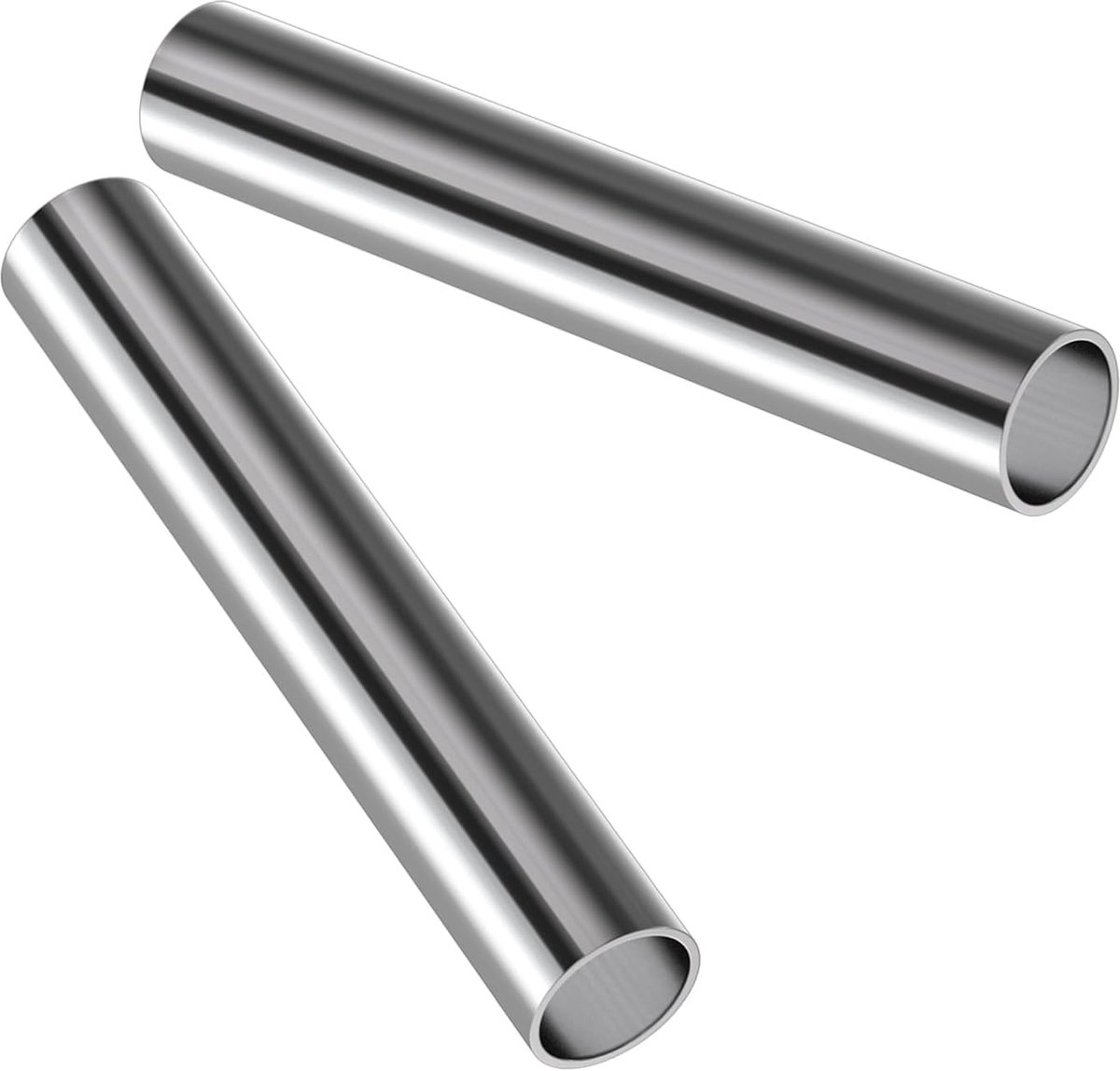 Buis roestvrij staal Ø 25 mm (1 inch) 2 stuks constructiebuis, geslepen roestvrij stalen ronde buis V2A lengte 300 mm, roestvrij stalen balustrade buis voor industrieel machinepark