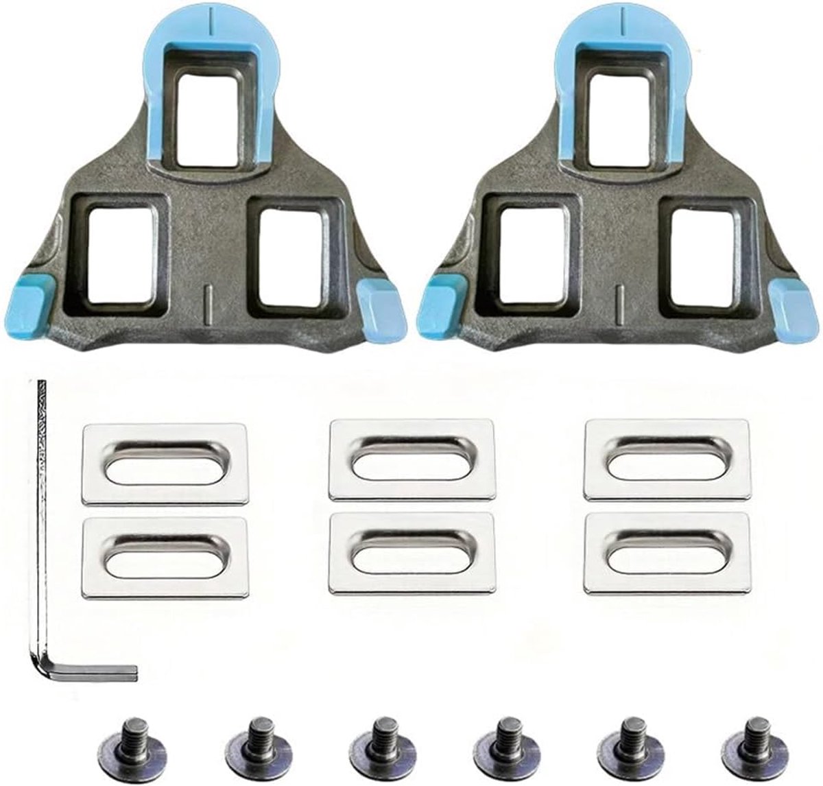2 Stuks SPD Schoenplaatjes Voor Racefiets Pedalen Fiets Cleats Pedaalplaatjes Schoenclips Vervangende Schoenplaat Set Voor Wielrennen Spinning Indoorfiets