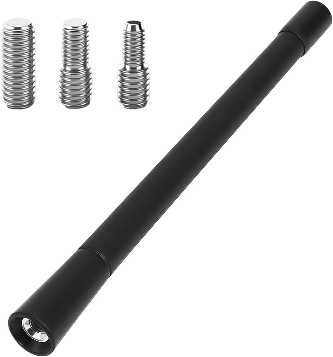 Kort, 18 cm, autoradioantenne, universele FM/AM/DAB auto-dakantenne, auto-dakantenne, staafantenne, vervanging met versterkte ontvangst met M4, M5, M6 schroefdraad voor alle auto's