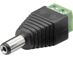Techly IADAP TB2-DC5521MM cable gender changer DC (5.50 x 2.10 mm) Terminal Block 2-pin Noir, Vert
