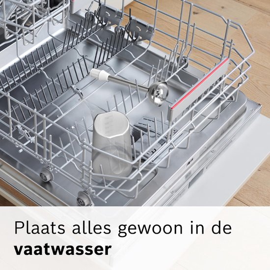 Verte - Staafmixer - 450 W Motor - Twee Snelheidsstanden - Hakmolen - Garde En Mengbeker - Wit/Rood van Verte — afbeelding 5
