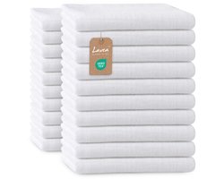 Lavea® 20 Pack Hydrofiele Doeken 70x70 cm – 100% katoen – zachte en absorberende doeken voor voeden, verschonen & babyzorg - Wit