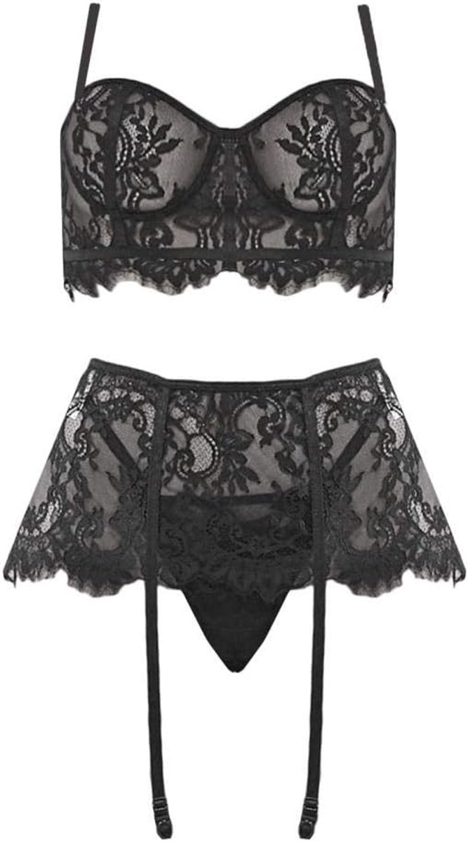 Lingeriesets dames Dames Sexy Ondergoed Lingerie Set met Garter Neck G-string Bh Nachtkleding Ondergoed Set