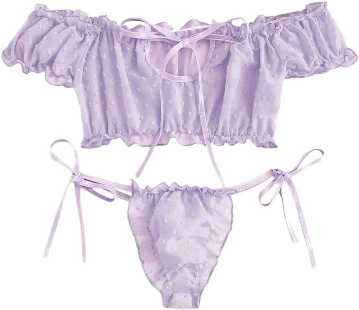Dameskleding Plus Size Ondergoed Vrouwen Sexy Lingerie Kant Draadloze Beha G-String Nachtkleding Kostuum Temptation-purple_XXL
