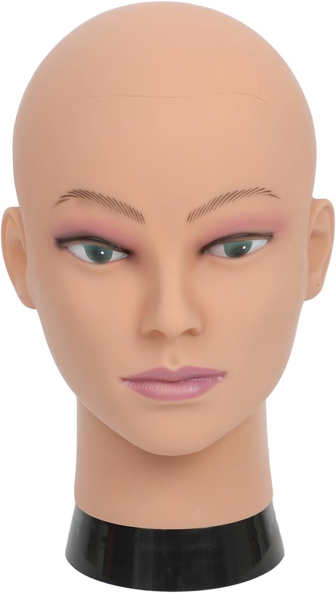Mannequin Head Professional Bald Head for Wigs,Glasses,Mask Making and Display,with a Clamp