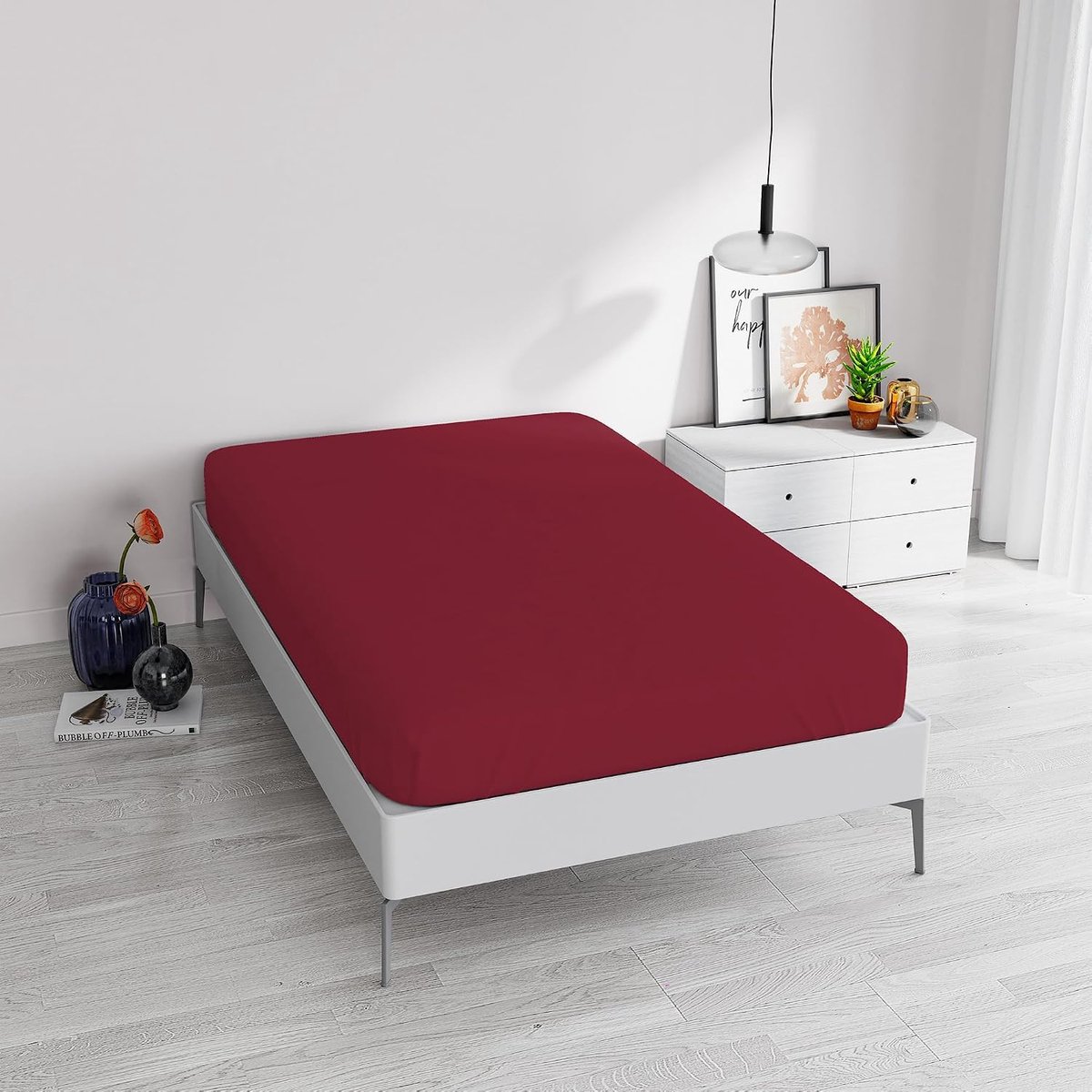Elegant, 35 cm, bordeaux, Frans bed