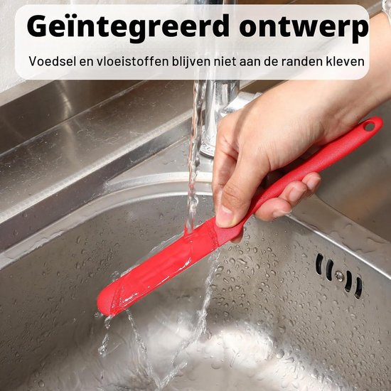 Spatels, bakdeegschraper, blender boter mengstok voor roeren zuurdesem, het verspreiden van jam, poedersuiker en broodroom — afbeelding 5