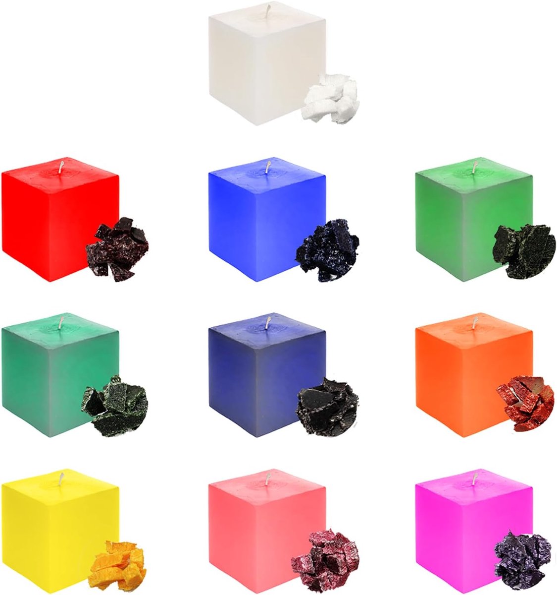 Kaarsenwas, 10 Kleuren (5 g/0,18 oz) Gieten Kleurstof, Kaarsverf Voor Sojawas, Bijenwas, Palmwas, Doe-het-zelf Kaarsen