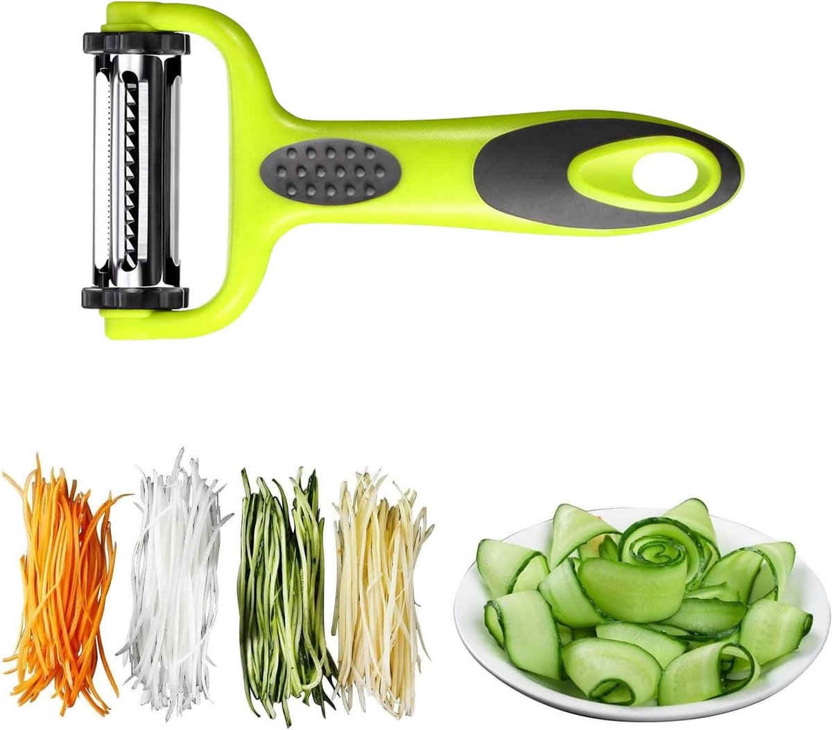 Multifunctioneel, 3-in-1 dunschiller, professionele groenteschiller en fruitschiller, multifunctionele dunschiller, Y-schiller, wortelschiller, draaischiller van aardappelen