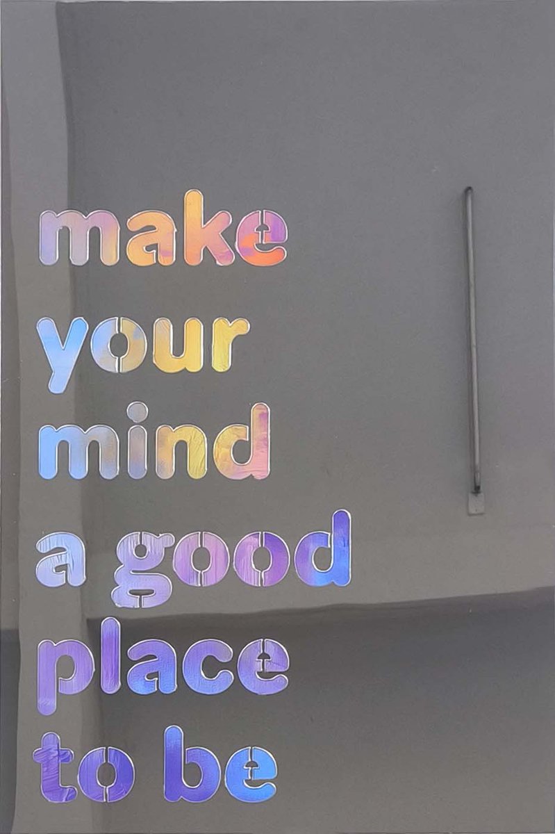 Zilveren frame 40x60cm Make your mind a good place