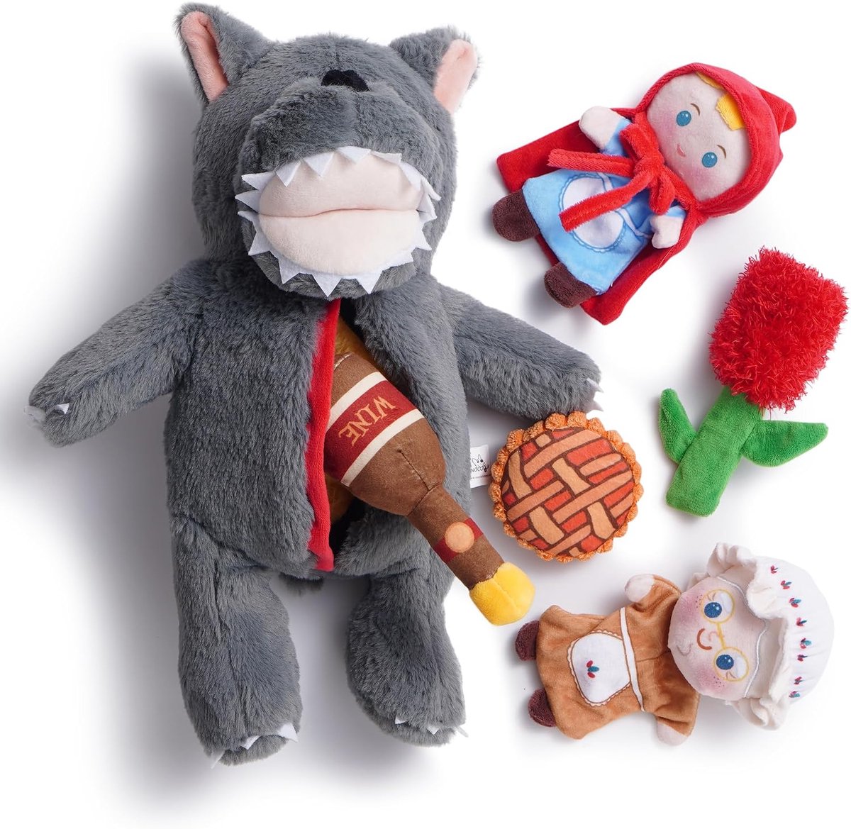 Piepende hondenknuffel, 6-in-1 interactieve puzzel voor puppy's om ze bezig te houden, gevuld hondenspeelgoed voor kleine middelgrote verveling