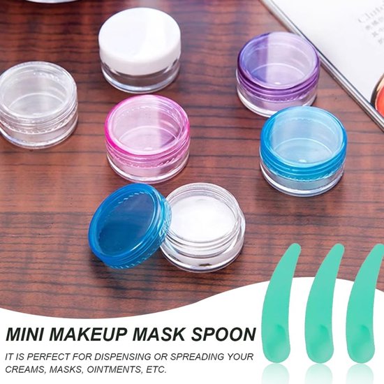 Scoop Voor Crèmespatel, 10 Stuks Make-up Gebogen Spatels, Spatel, Cosmetica, Cosmeticamasker, Scoop, Mini Cosmeticaspatel — afbeelding 5