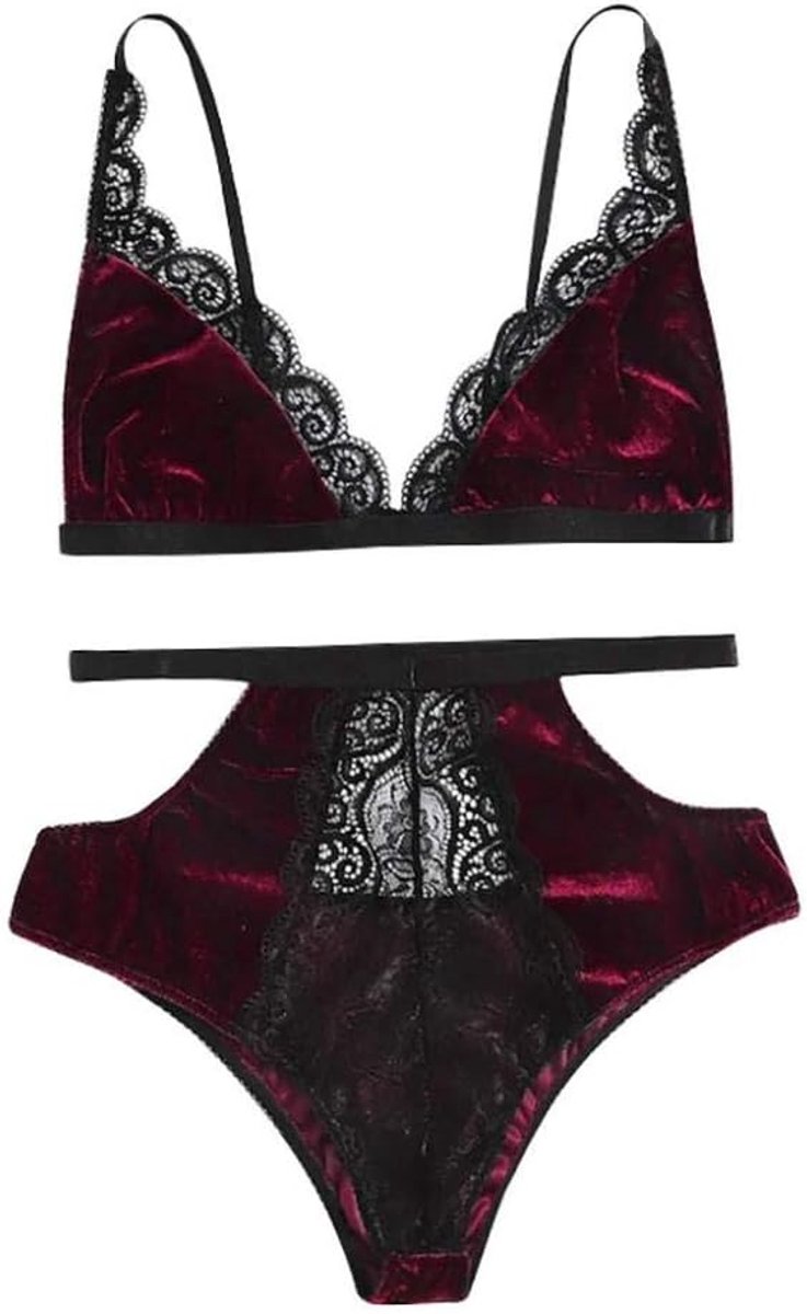 Lingerie voor dames sexy nachthemd lingerie nachtkleding Kant met stringVrouwen Sexy Bh Set Kanten Beha G-string Panty Ondergoed Nachtkleding Sexy Beha Beha