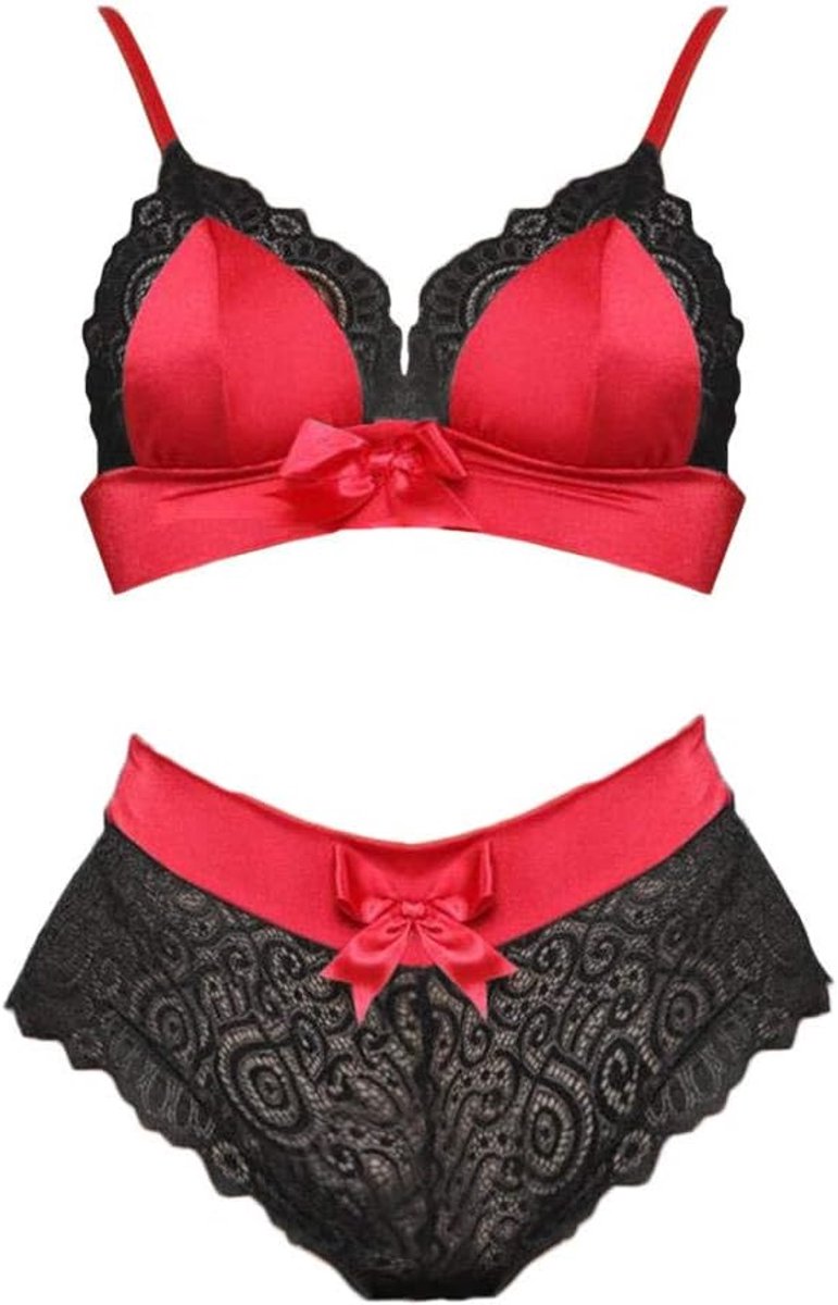 Babydolls, nachtjaponnen & negligés dames Sexy Lingerie Vrouwen Sexy Verleiding Kanten Beha String Tweedelige Ondergoed Set Erotische Lingerie Ondergoed
