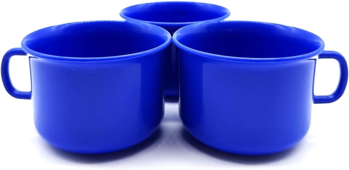 150 ml set van 3 kunststof voor outdoor, camping, picknick en tuin