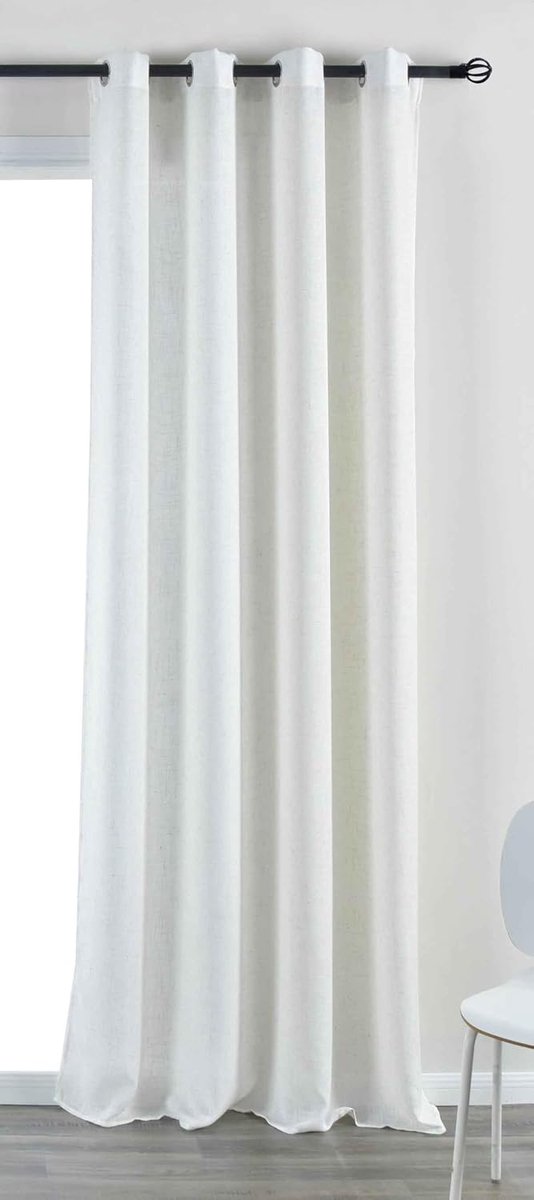 Gordijn met ogen »Essen« HxB 245x145 Beige Cationic vouwhouder linnenstructuur ondoorzichtig lichtdoorlatend 210 g/m² 202430