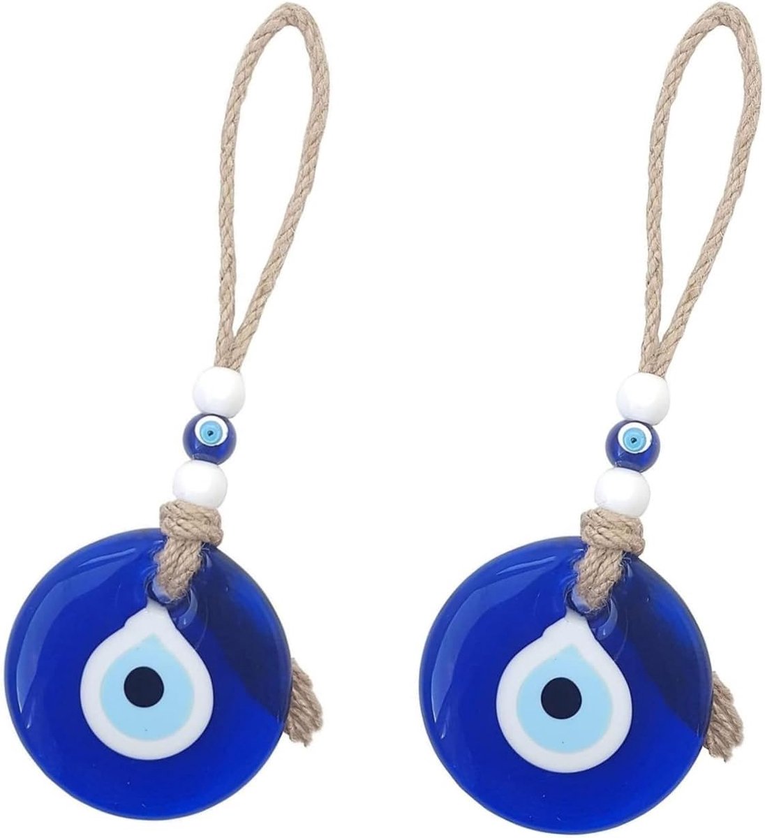 Oog, 2 stuks geluksbrenger, boze oog muur opknoping wanddecoratie, amulet van het duivelse oog, talisman, ornament amulet, Good Luck Ornament