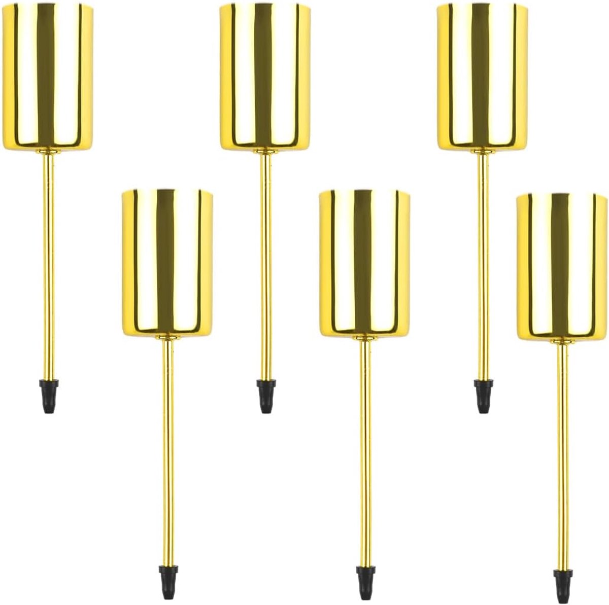 Kaarsenhouders set van 6, kandelaar van metaal, kaarsenhouder voor Kerstmis, adventskaarsenhouder, kaarsenhouder voor adventskaarsen
