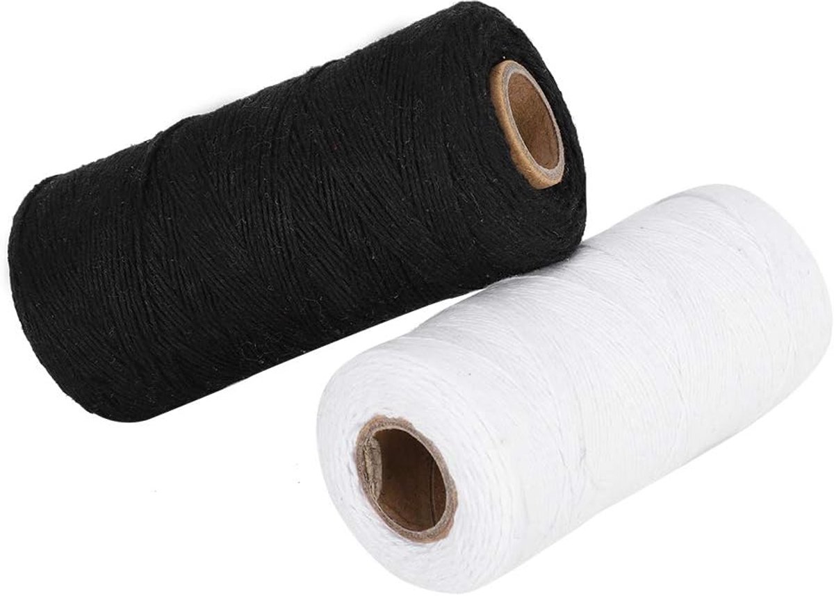 2 rollen weefgetouw kettingdraad, 8/4 kettinggaren 100% katoen lapweefgetouw kettingdraad Perfect voor het weven van tapijten, tapijten, dekens en andere patronen