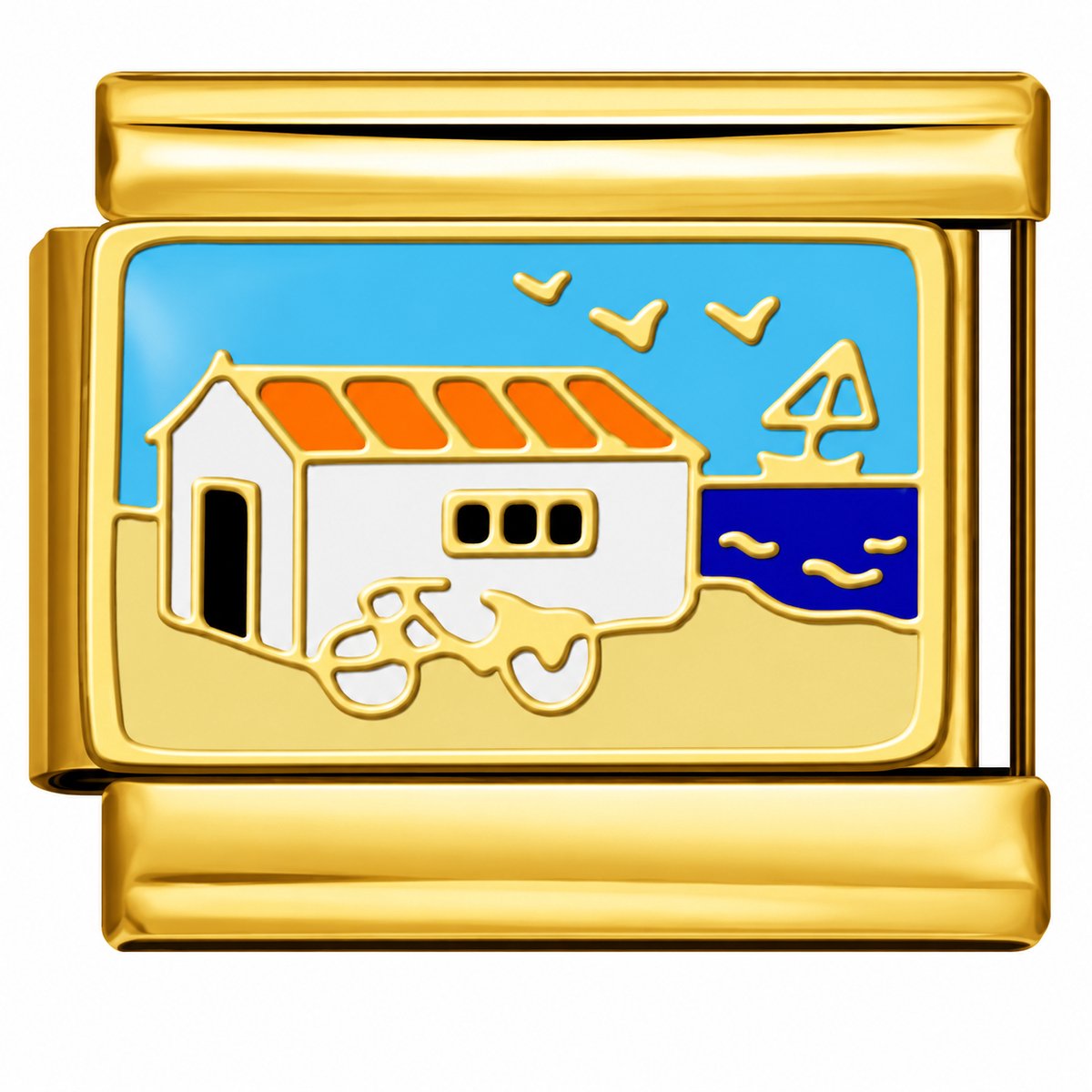 Huisje bij de zee goud