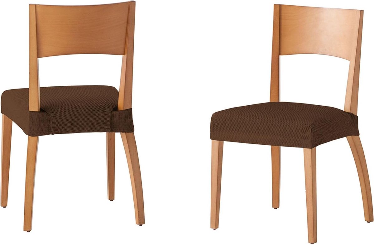 Set van 6 antislip stoelhoezen, gevoerde en verstelbare stoelhoezen, 100% gemaakt in Spanje, elastisch en zeer zacht