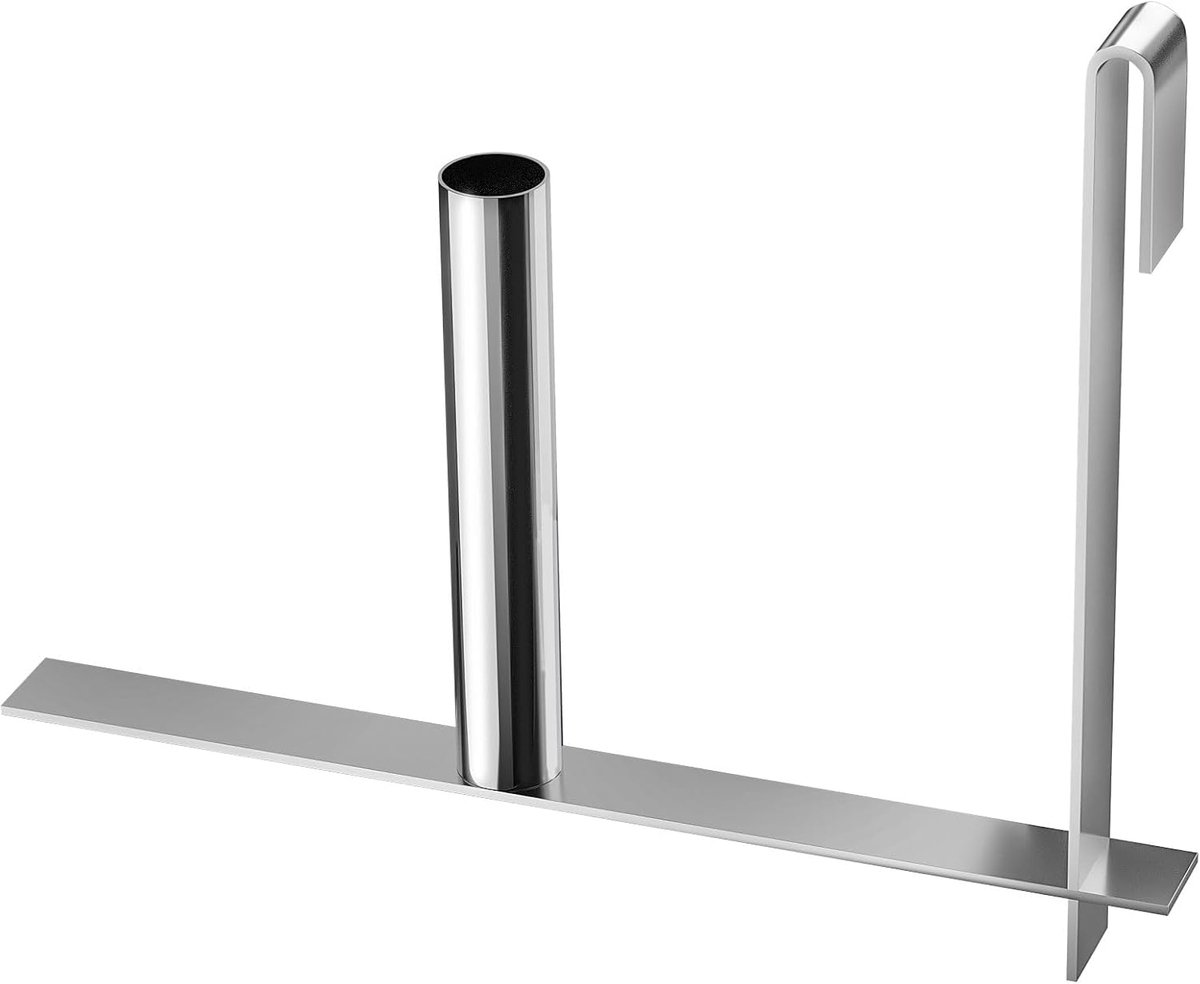 Afrolhulp voor zichtwerende strips, zilver, inkijkbescherming, afroller, tuinzichtbescherming, rolhulp, inkijkbescherming, metalen afrolhulp, montagehulp voor pvc zichtwerende strips