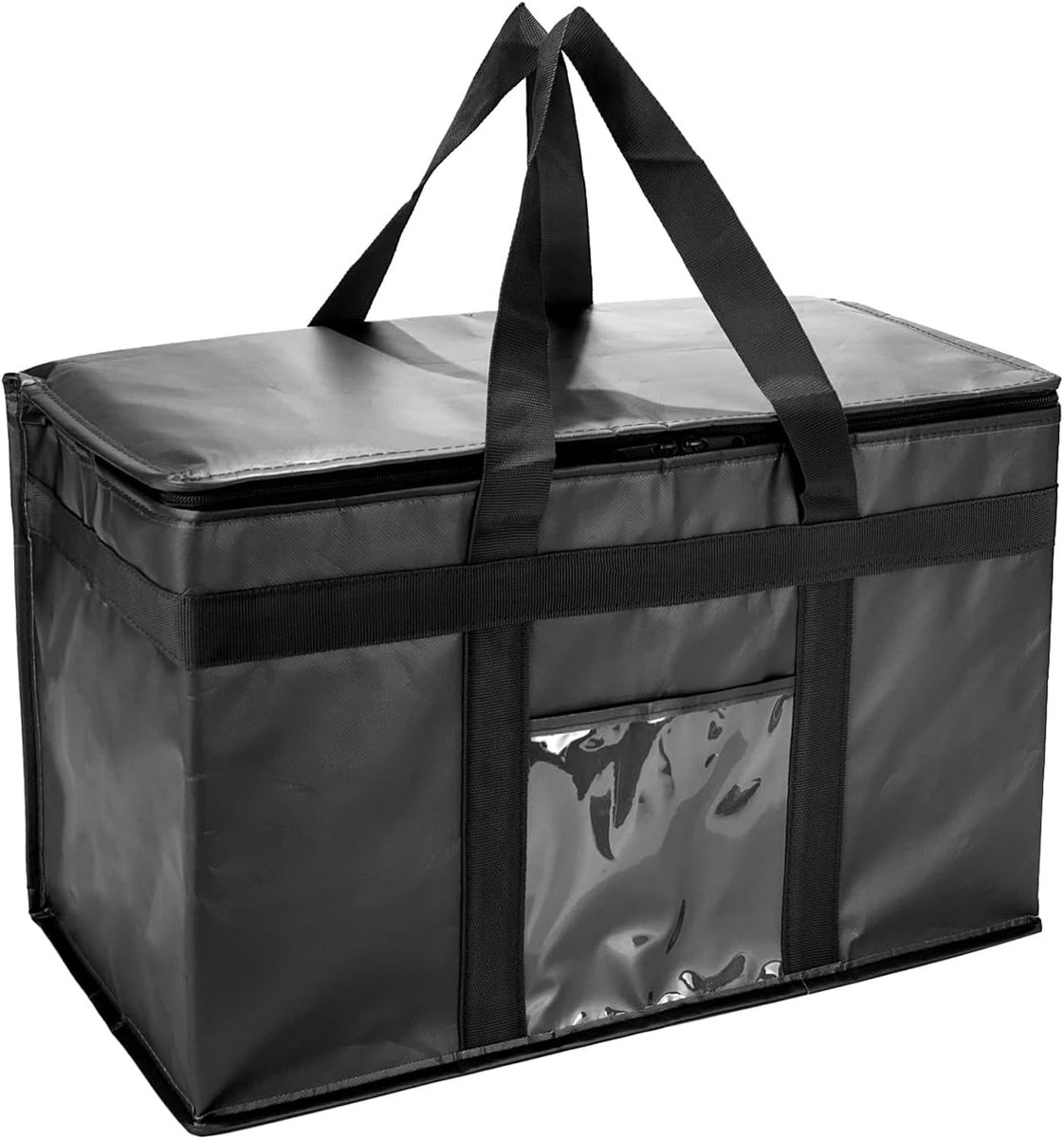 XXL Grote, geïsoleerde koeltas, piepschuim koeler, houdt levensmiddelen warm of koud, herbruikbare dubbele ritssluiting, voedsellevertas voor boodschappen, 50,8 cm B x 33 cm H