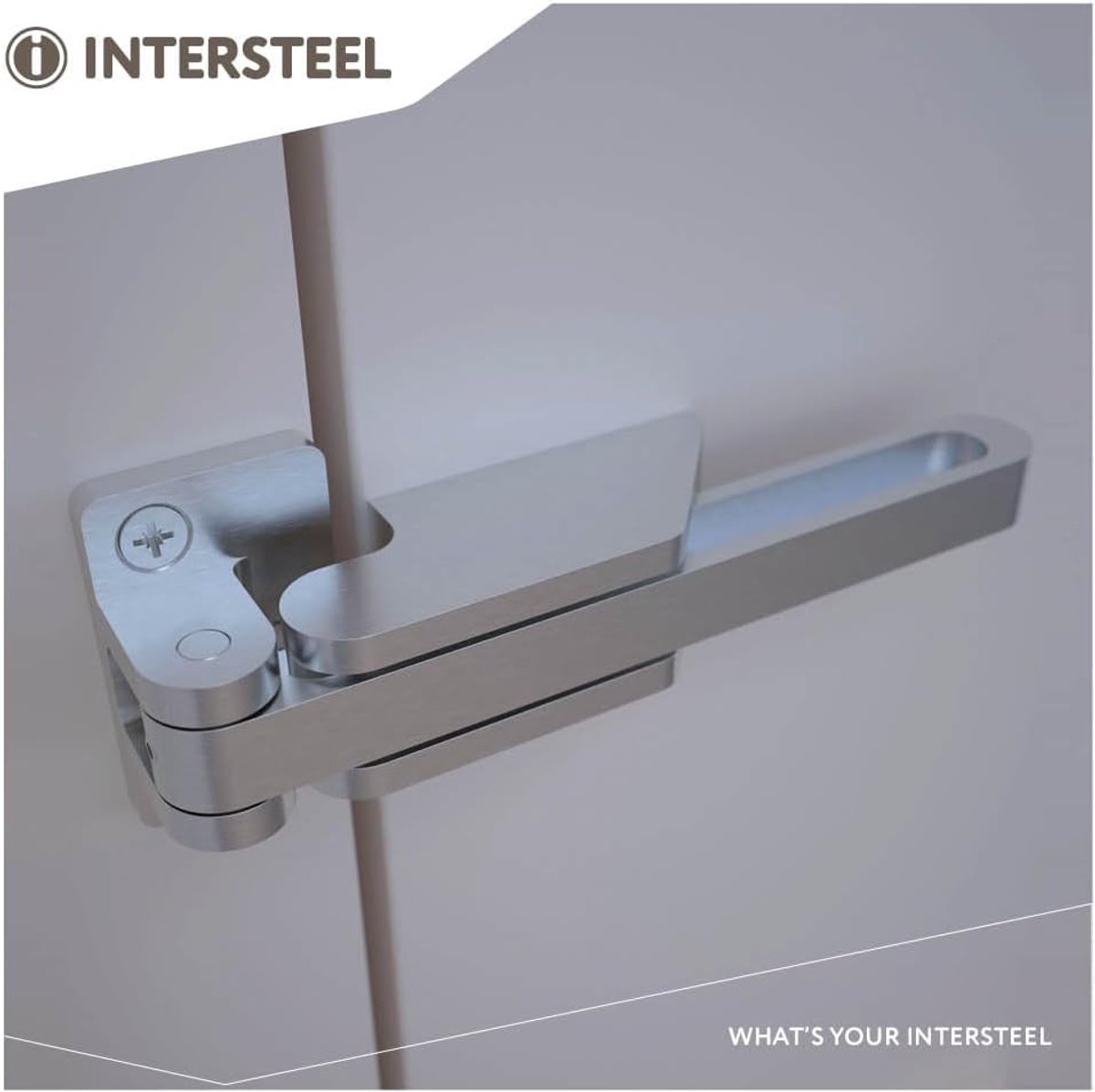 Crevice stand holder Curve - geborsteld RVS - geschikt voor naar binnen draaiende deuren - ShopVlot