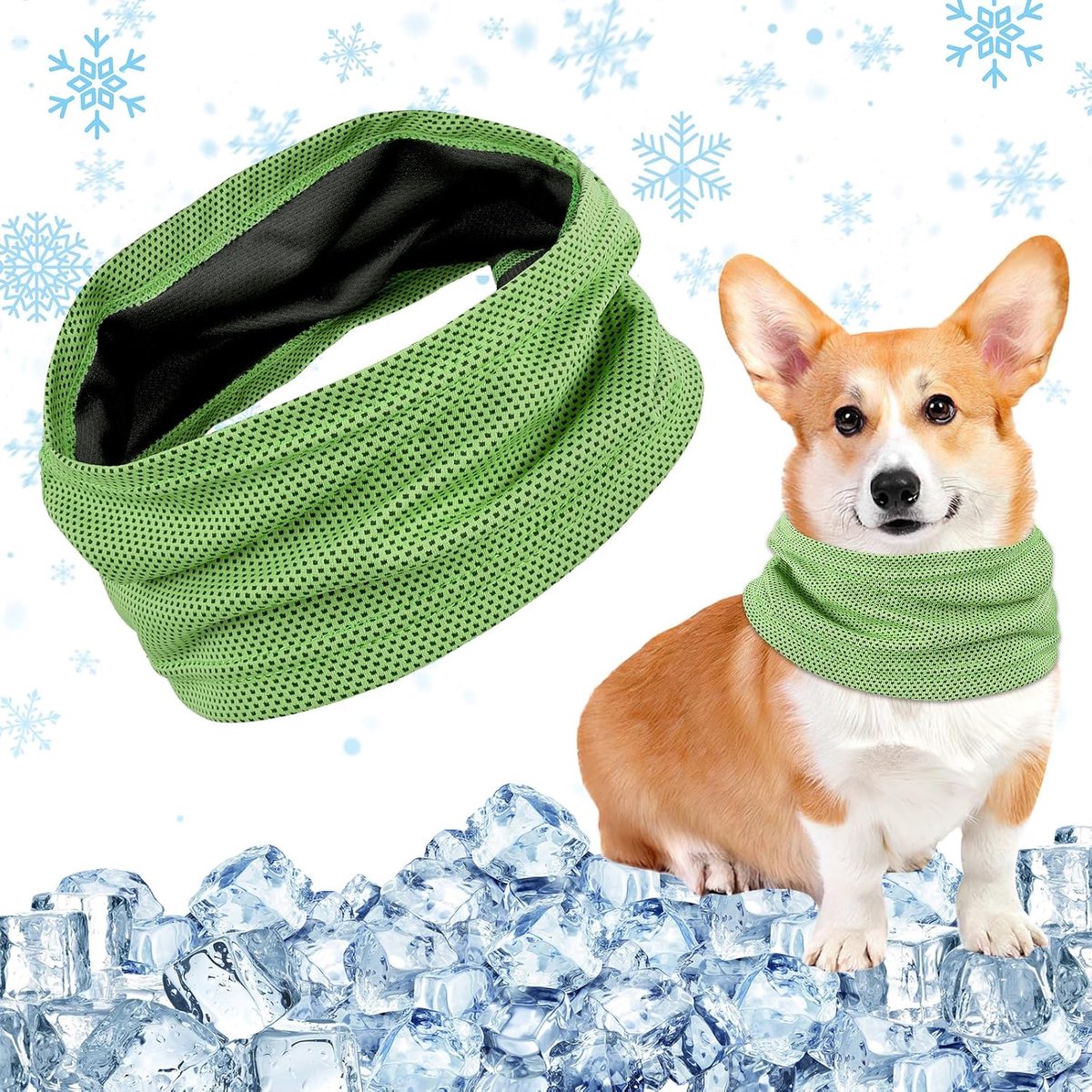 SnelShoppen - Cooling Collar for Dogs, Koelende Hondenneckerchief, Effectieve Koeling, Ademend Materiaal, Verkoeling voor Honden, Ideaal voor Zomer, B